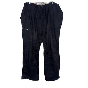 Kelly Peterson Womens Black Cargo Pants 3X With Drawstring Waist & Colorful Trim